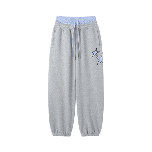 OYBES1BO008MG OY Layered Banding Sweatpants Melange