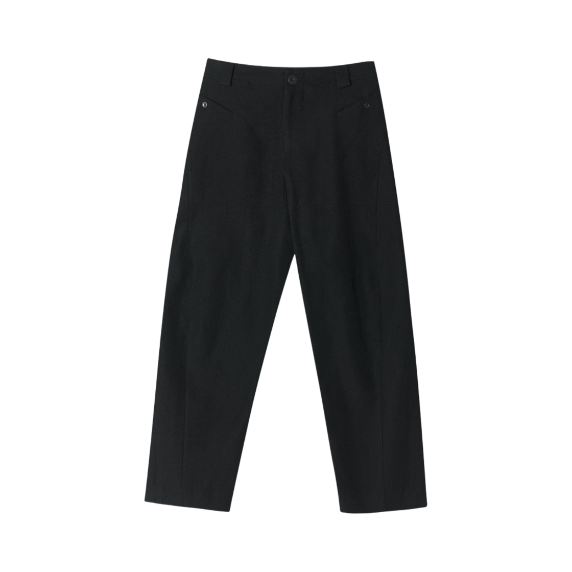 혜인 서 벤트 트라우저 w/ 실버 버튼 블랙(Hyein Seo Bent Trouser w/ Silver Button Black)