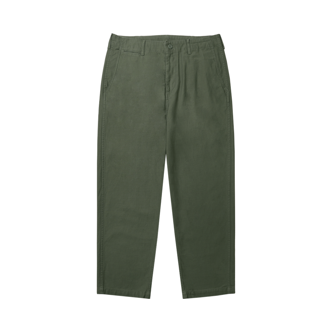 무신사 스탠다드 백 사틴 테이퍼드 오피서 팬츠 카키(Musinsa Standard Back Satin Tapered Officer Pants Khaki)