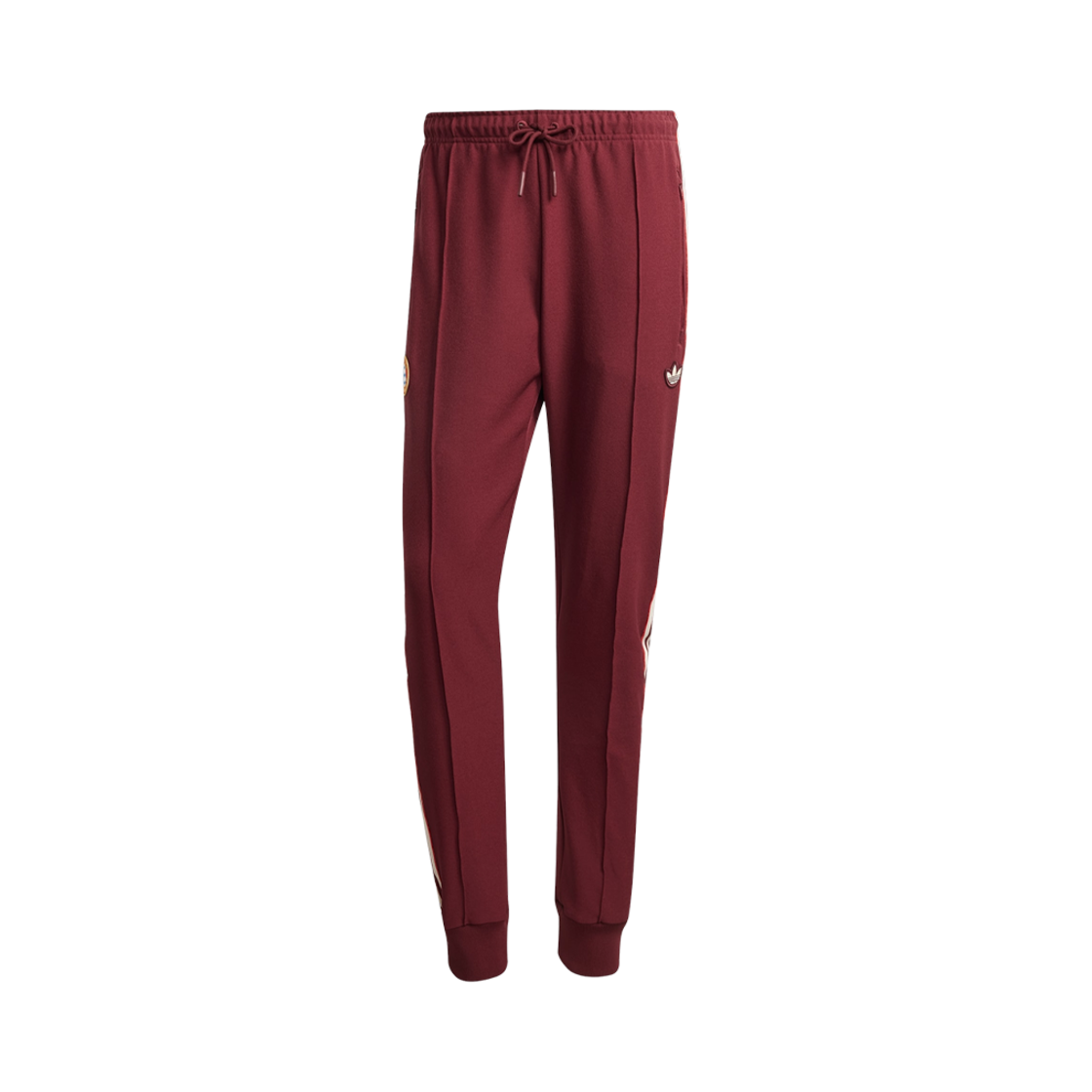 아디다스 FC 바이에른 테라스 아이콘 트랙 팬츠 쉐도우 레드 - KR 사이즈(Adidas FC Bayern Terrace Icon Track Pants Shadow Red - KR Sizing)