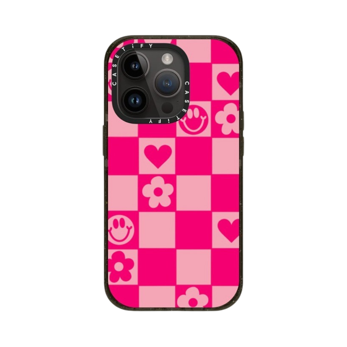 케이스티파이 아이폰 스마일리 데이지 그리드 바이 블라이스 맥세이프 임팩트 케이스 매트 블랙(Casetify iPhone Smiley Daisy Grid by Blythe MagSafe Impact Case Matte Black) - 2