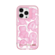 earpearp Paco Bubble World Pink Wave Label Case