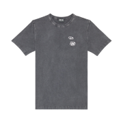 Diesel T-Just-G14 Faded T-Shirt with Triple Logo Embroidery Black