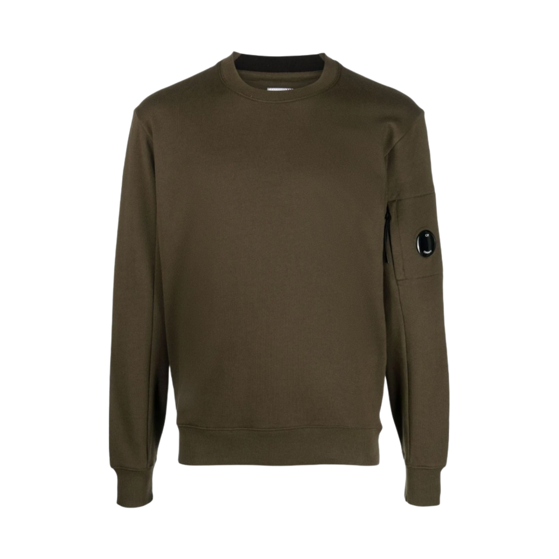 C.P. 컴퍼니 다이애그널 레이즈드 플리스 스웨트셔츠 카키 브라운 - 23FW