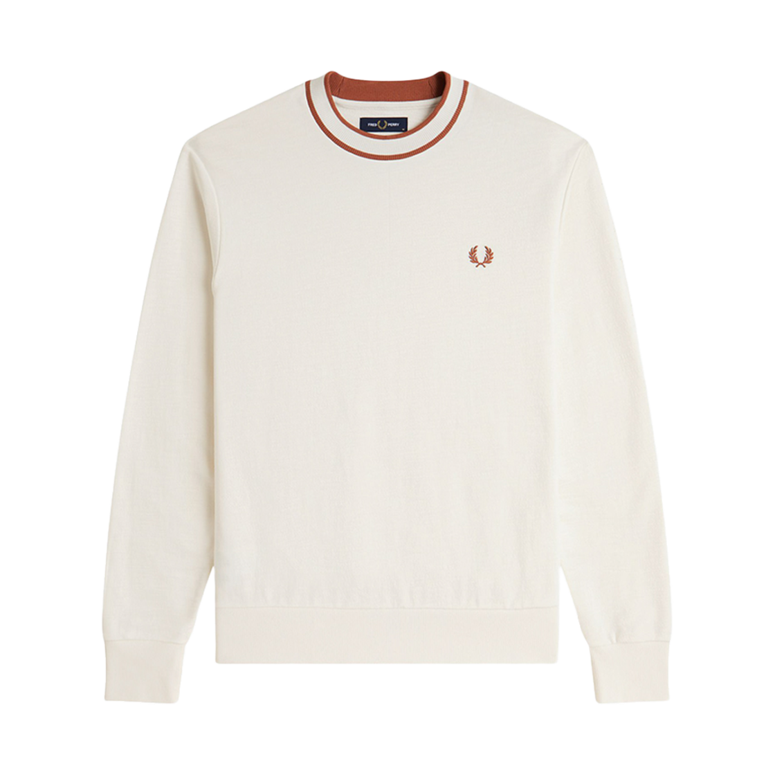프레드페리 스트라이프 트림 스웻셔츠 라이트에크루