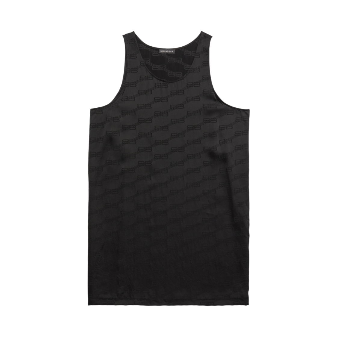 (W) 발렌시아가 BB 모노그램 탱크탑 드레스 블랙((W) Balenciaga BB Monogram Tank Top Dress Black) - 1