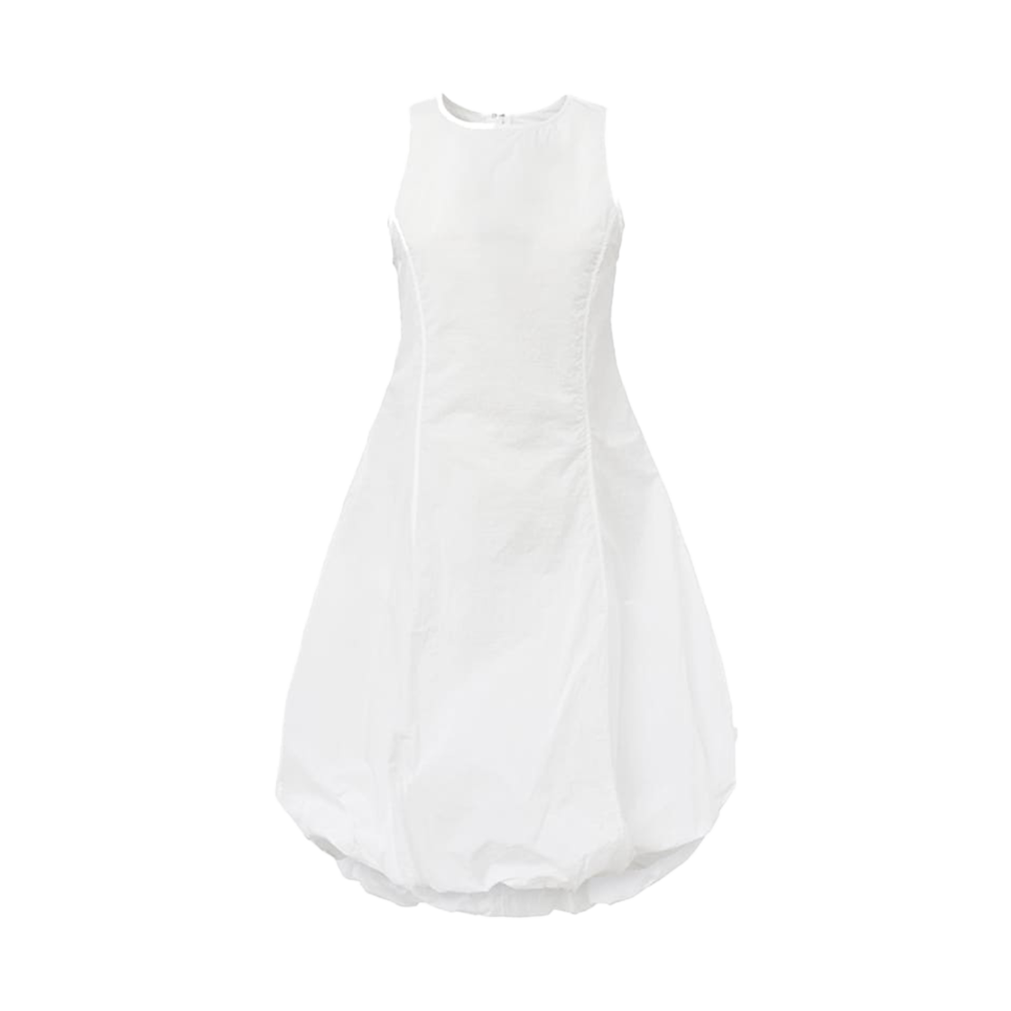 KW5BDR1AM13WT Amomento Women Sheer Volume Dress White - 25SS