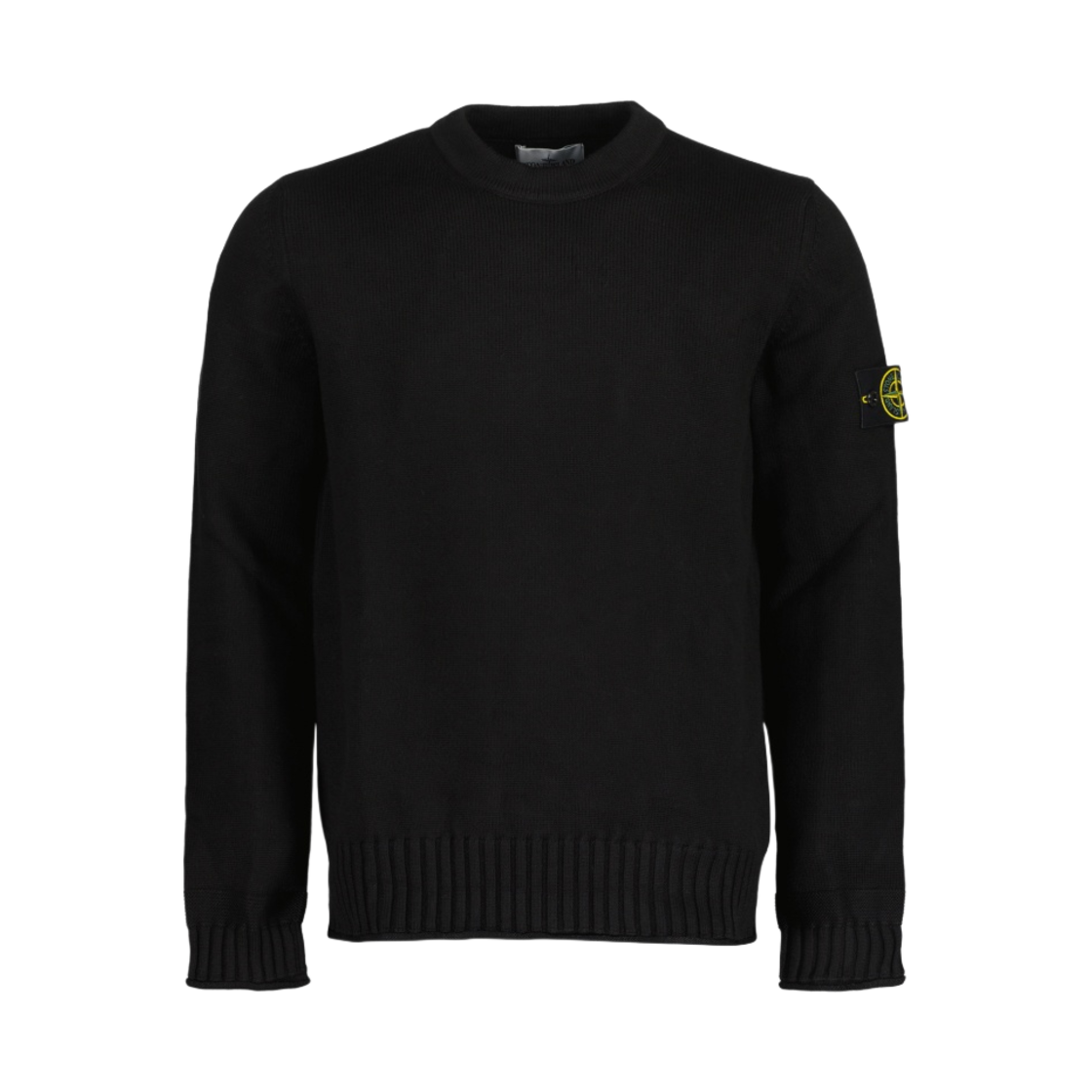 스톤 아일랜드 506A2 윈터 코튼 크루넥 니트 블랙 - 22FW(Stone Island 506A2 Winter Cotton Crewneck Knit Black - 22FW) - 1