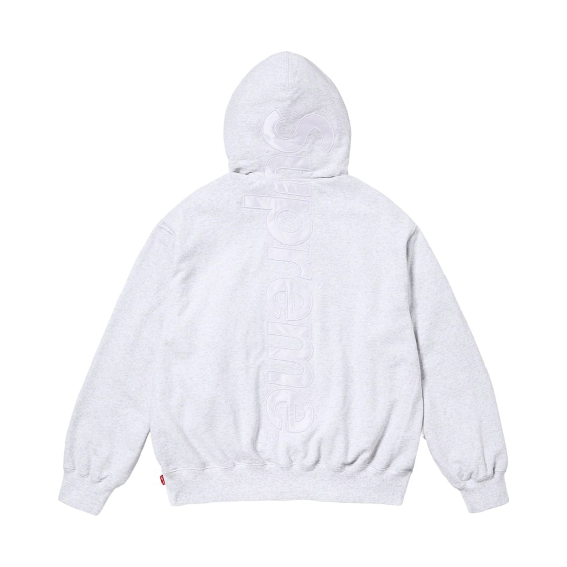 슈프림 사틴 아플리케 후드 스웨트셔츠 애쉬 그레이 - 23FW