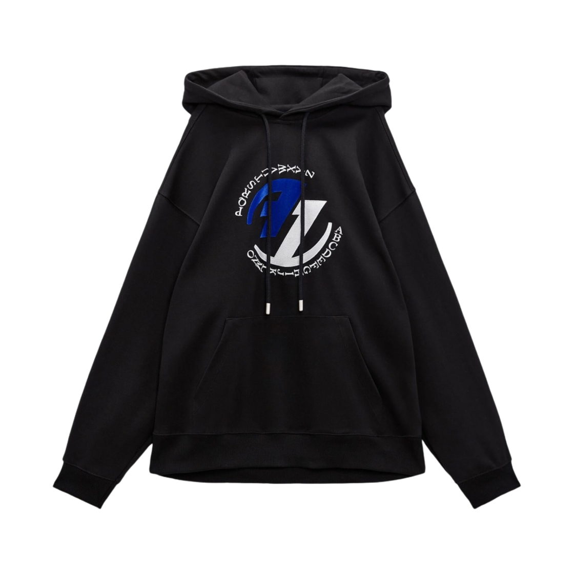 자라 x 아더에러 자수 후드 스웨트셔츠 블랙(Zara x Ader Error Embroidery Hooded Sweatshirt Black)