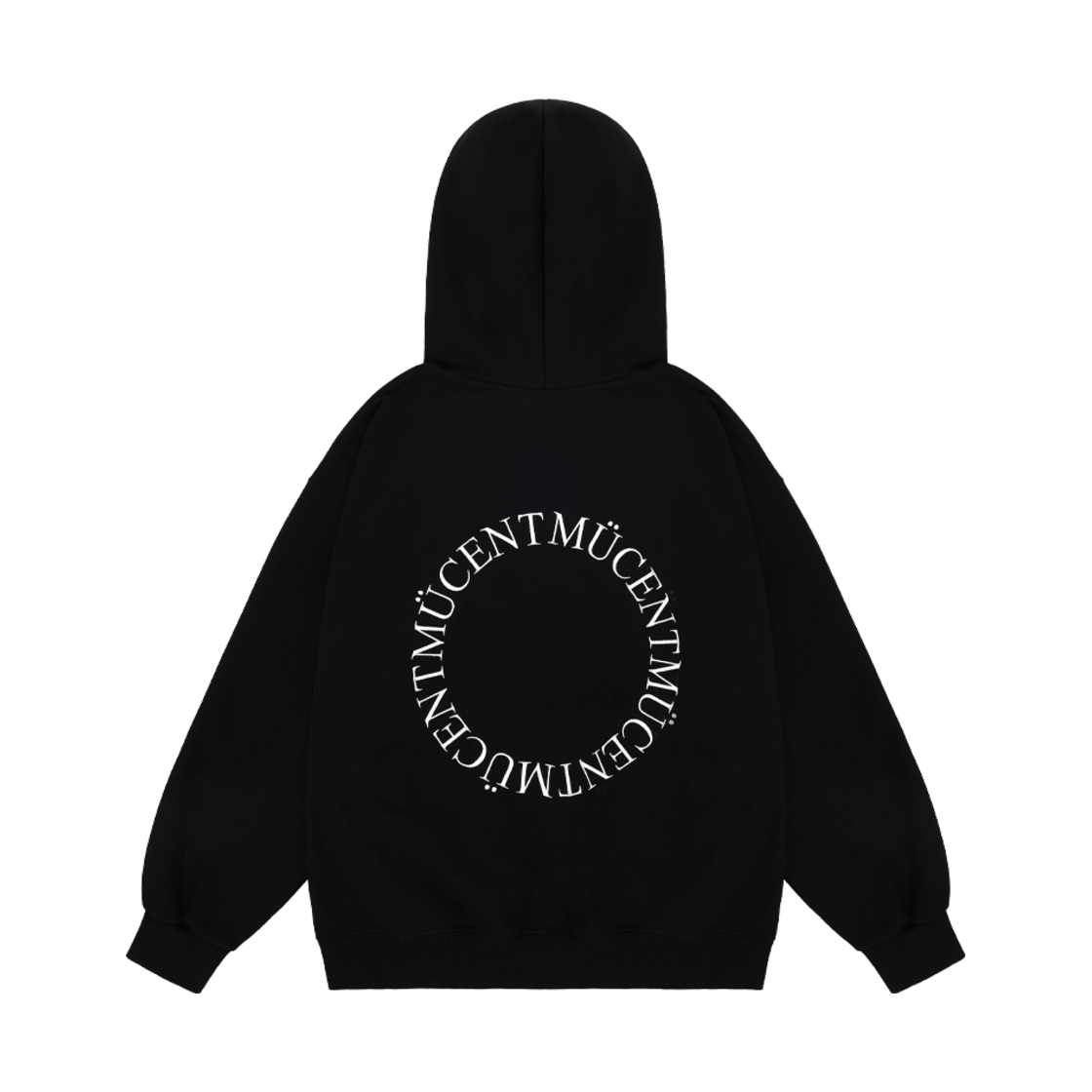 P00000HW_01 MUCENT Arc Back Logo Hoodie Black