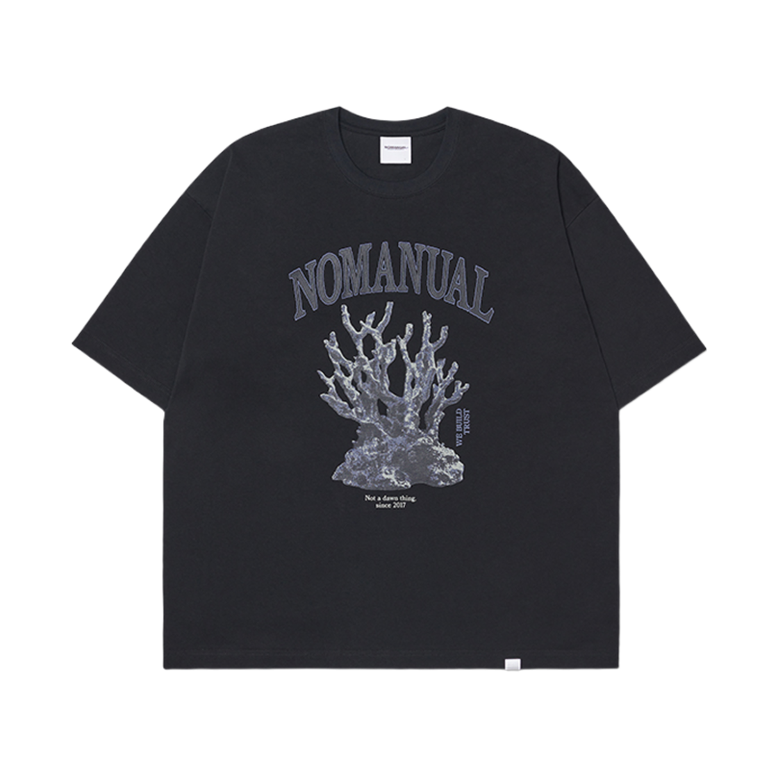노매뉴얼 메탈 코랄 리프 티셔츠 블랙