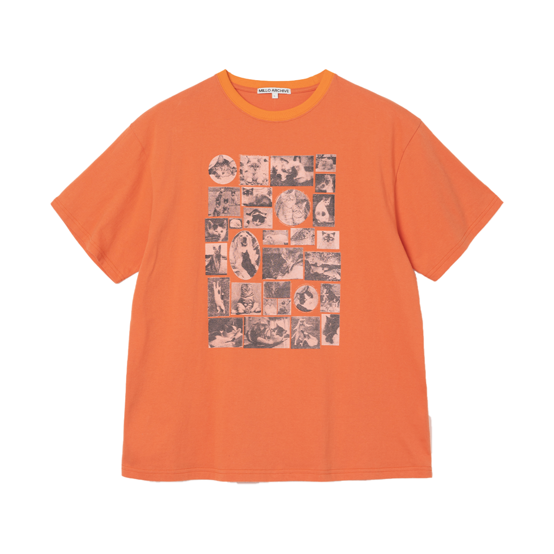 밀로 아카이브 커스텀 프레임 캣 티셔츠 오렌지