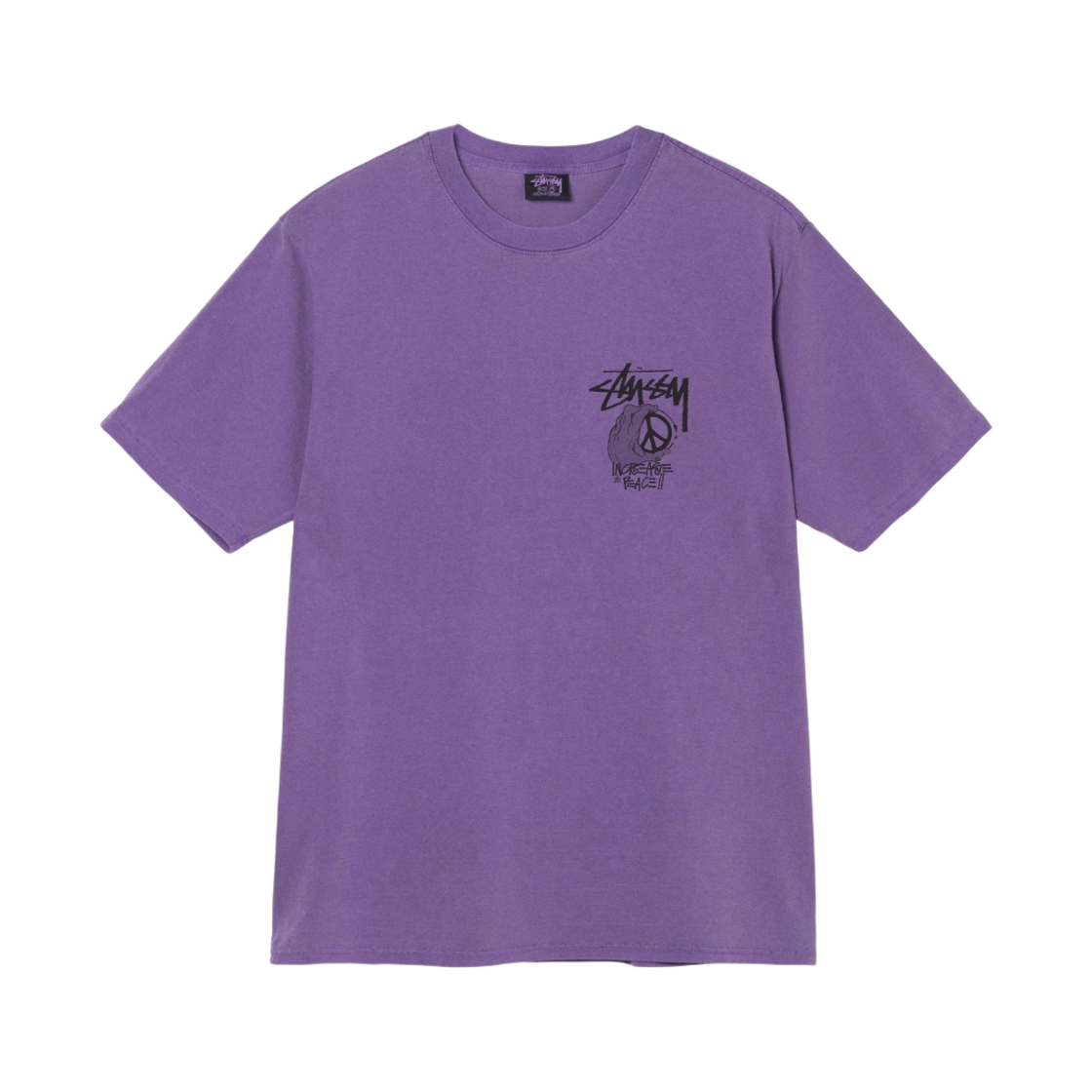 스투시 피스 핸드 피그먼트 다이드 티셔츠 퍼플(Stussy Peace Hand Pigment dyed T-Shirt Purple) - 2