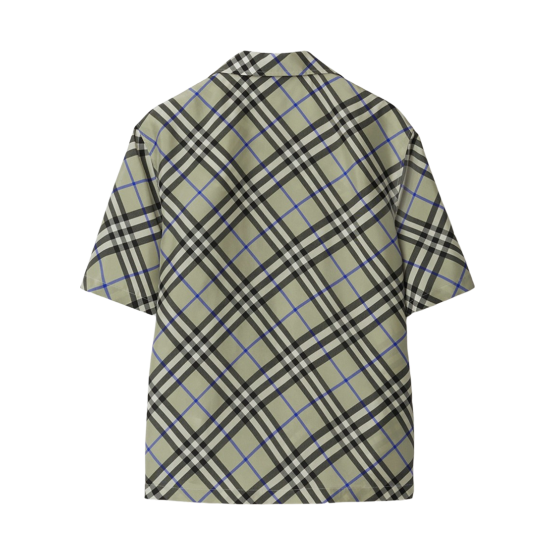 버버리 오버사이즈 체크 실크 셔츠 리첸(Burberry Oversized Check Silk Shirt Lichen) - 2