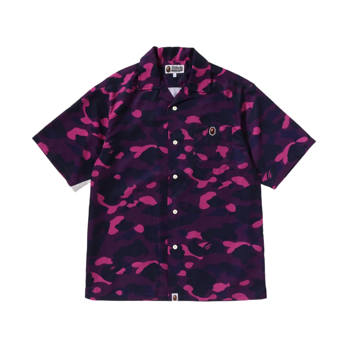 베이프 컬러 카모 에이프 헤드 원 포인트 셔츠 퍼플(BAPE Color Camo Ape Head One Point Shirt Purple) - 1