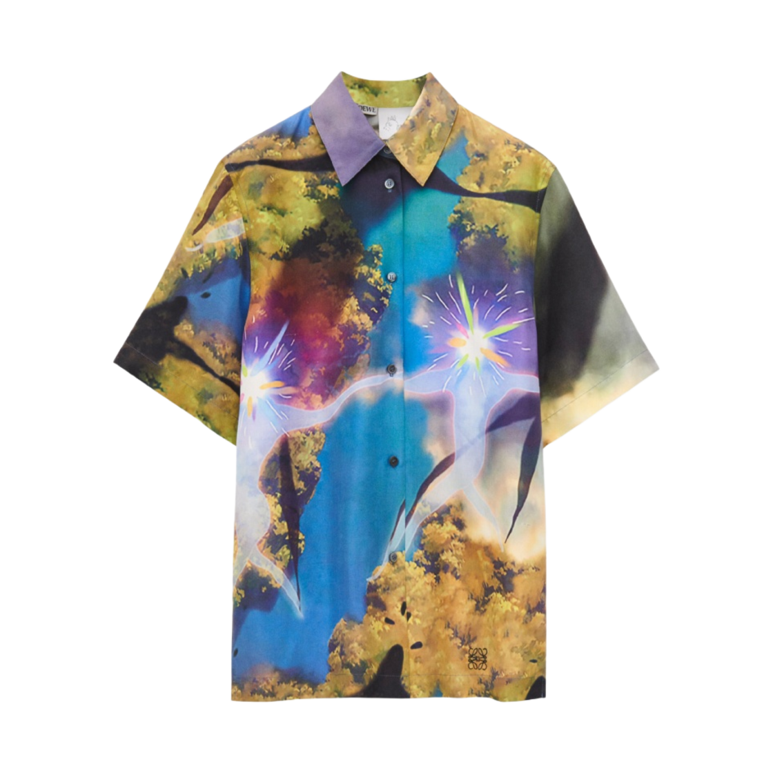 로에베 x 하울의 움직이는 성 매지컬 스카이 실크 셔츠 멀티컬러(Loewe x Howl's Moving Castle Magical Sky Shirt in Silk Multicolor) - 1