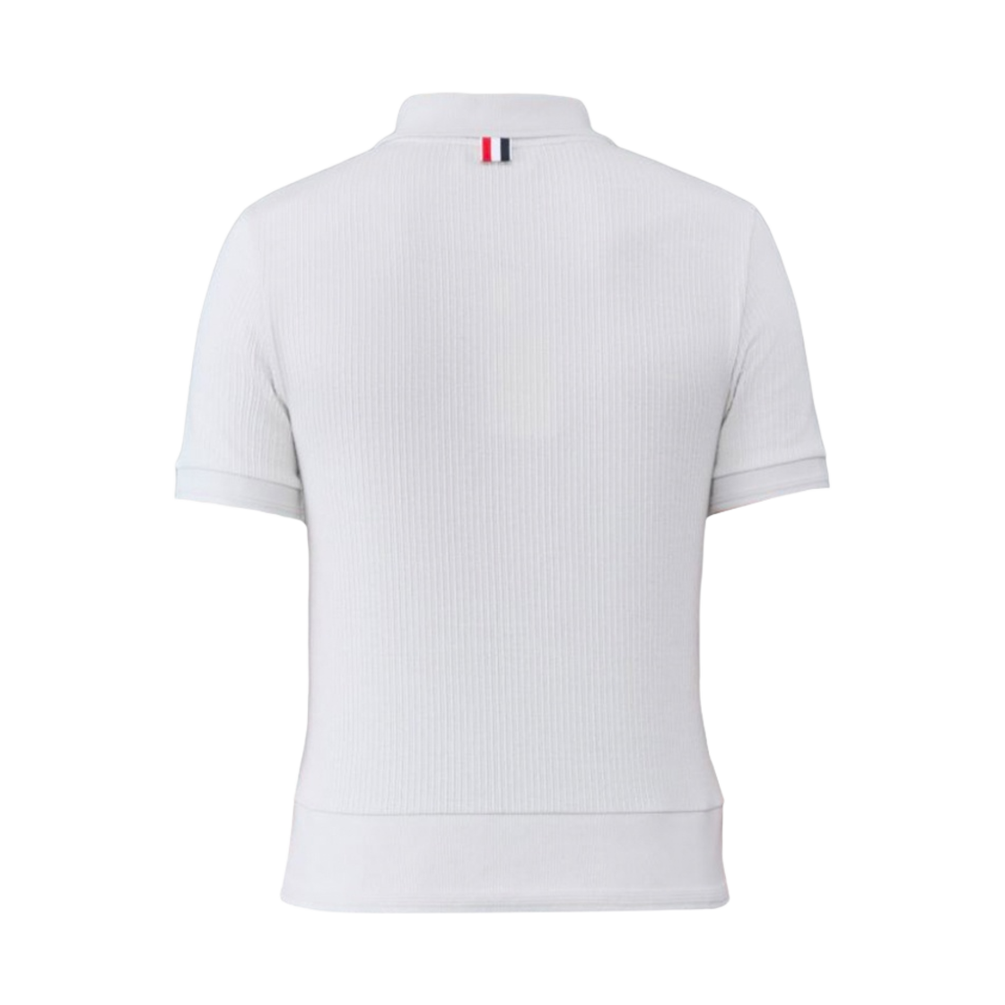 톰브라운 써멀 립 오토만 스트라이프 숏슬리브 폴로 화이트(Thom Browne Thermal Rib Ottoman Stripe Short Sleeve Polo White) - 2