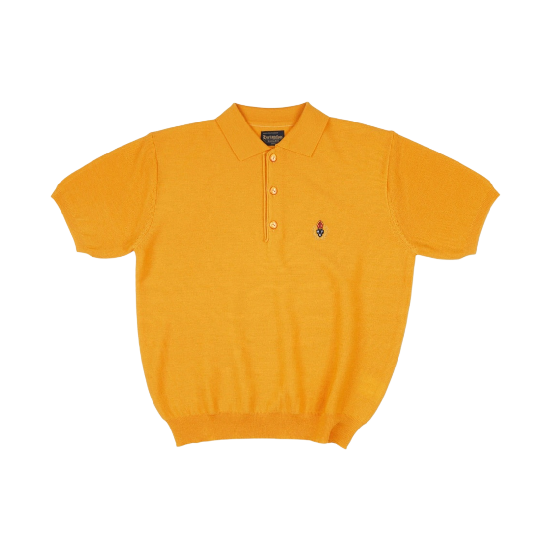 - Heritage Floss Crest Wool Polo Shirt Yellow