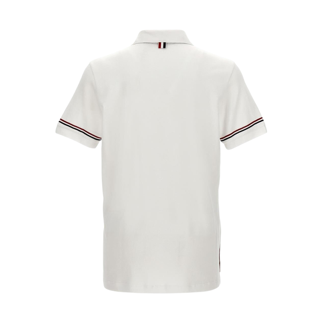 톰브라운 라이트웨이트 코튼 숏슬리브 폴로 화이트(Thom Browne Lightweight Cotton Short Sleeve Polo White) - 2