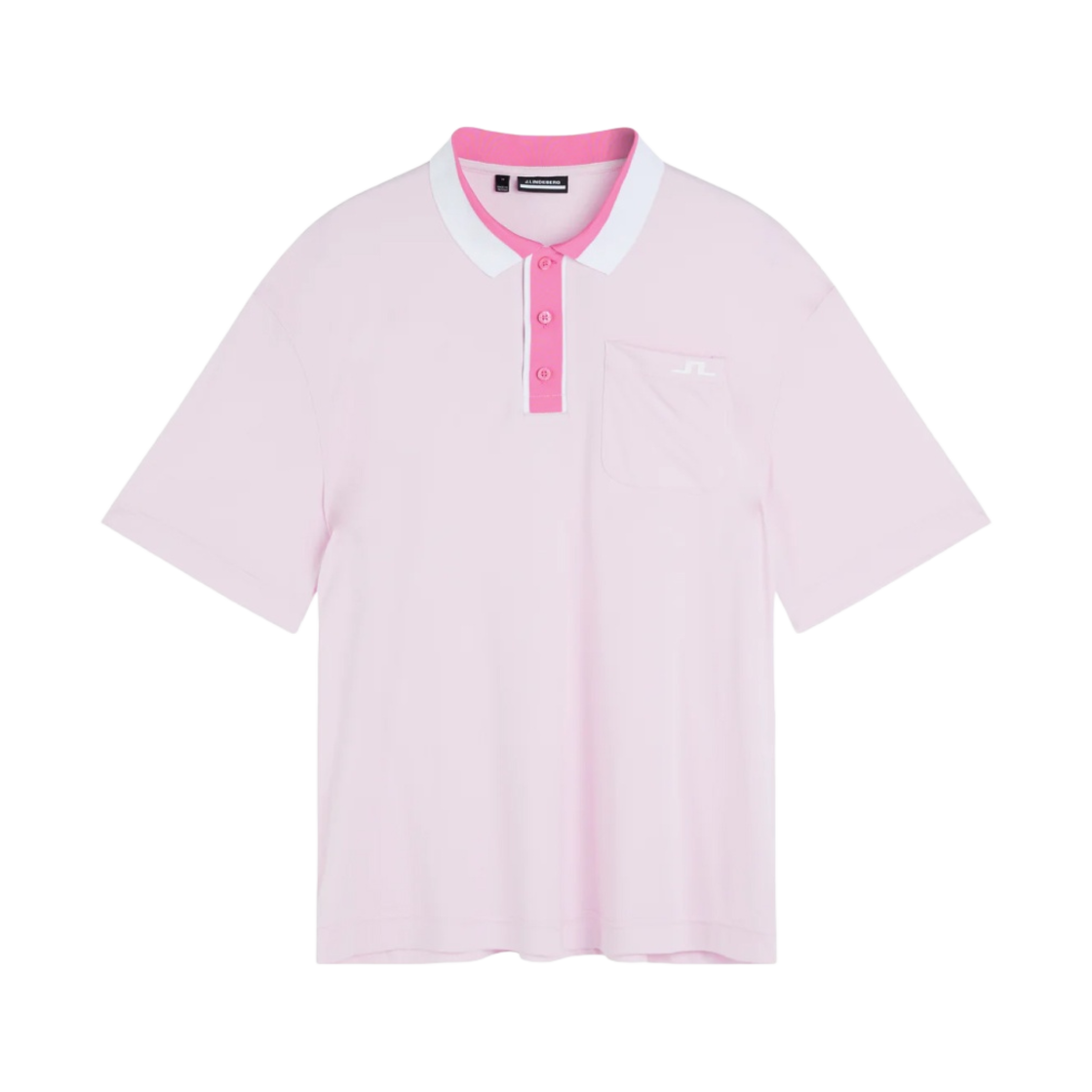 GMJT08408-S189 J.Lindeberg Sal Relaxed Polo Cherry Blossom Melange