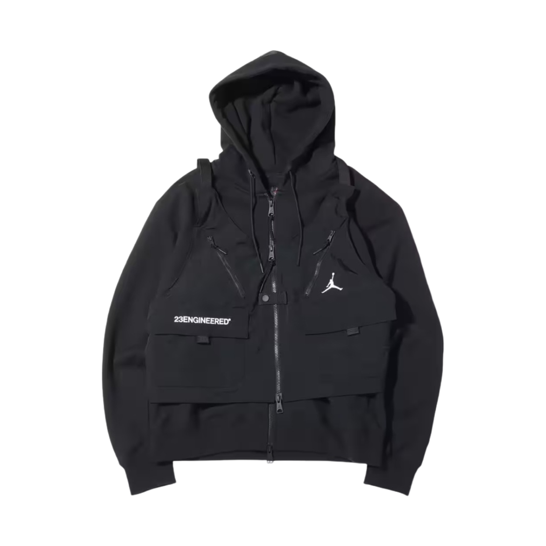조던 23 엔지니어드 풀집 플리스 후드 블랙 - US/EU(Jordan 23 Engineered Full-Zip Fleece Hoodie Black - US/EU) - 1