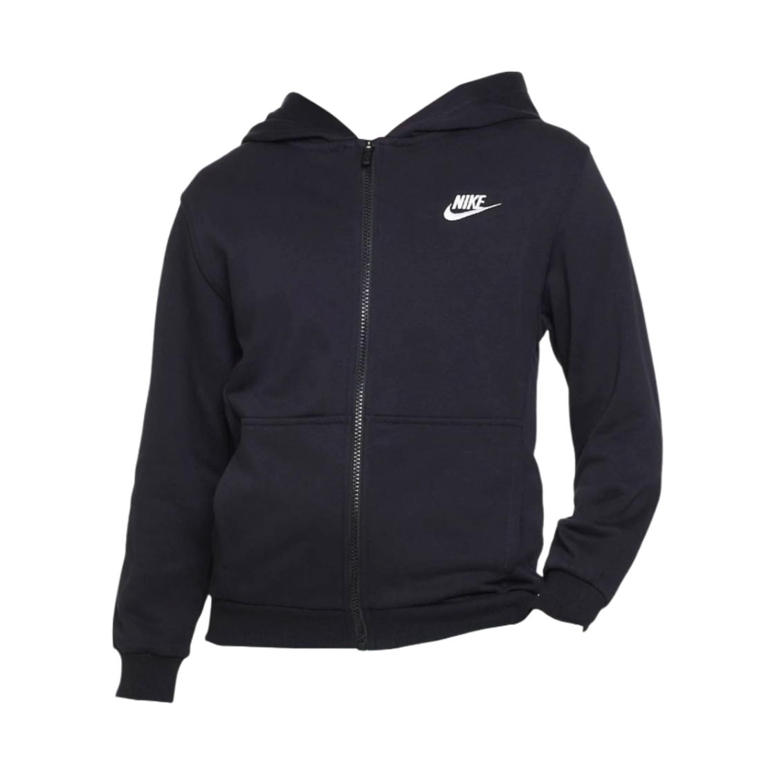 FD3017-010 (Kids) Nike Club Fleece French Terry Full-Zip Hoodie Black