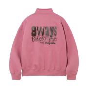 Teket 8Ways Half Zip-Up Sweatshirt Pink
