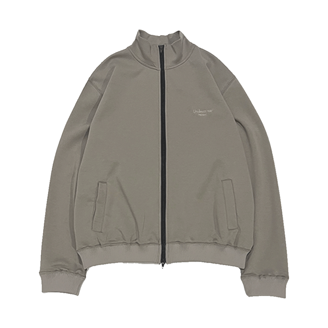 UMCM98KK Undermycar Mu.98 Anti Fxxking Logo Play Basic Slim Soft Zip-up Khaki