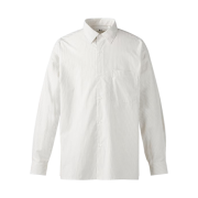 Uniqlo C Broad Oversized Long Sleeve Stripe Shirt Off White - JP