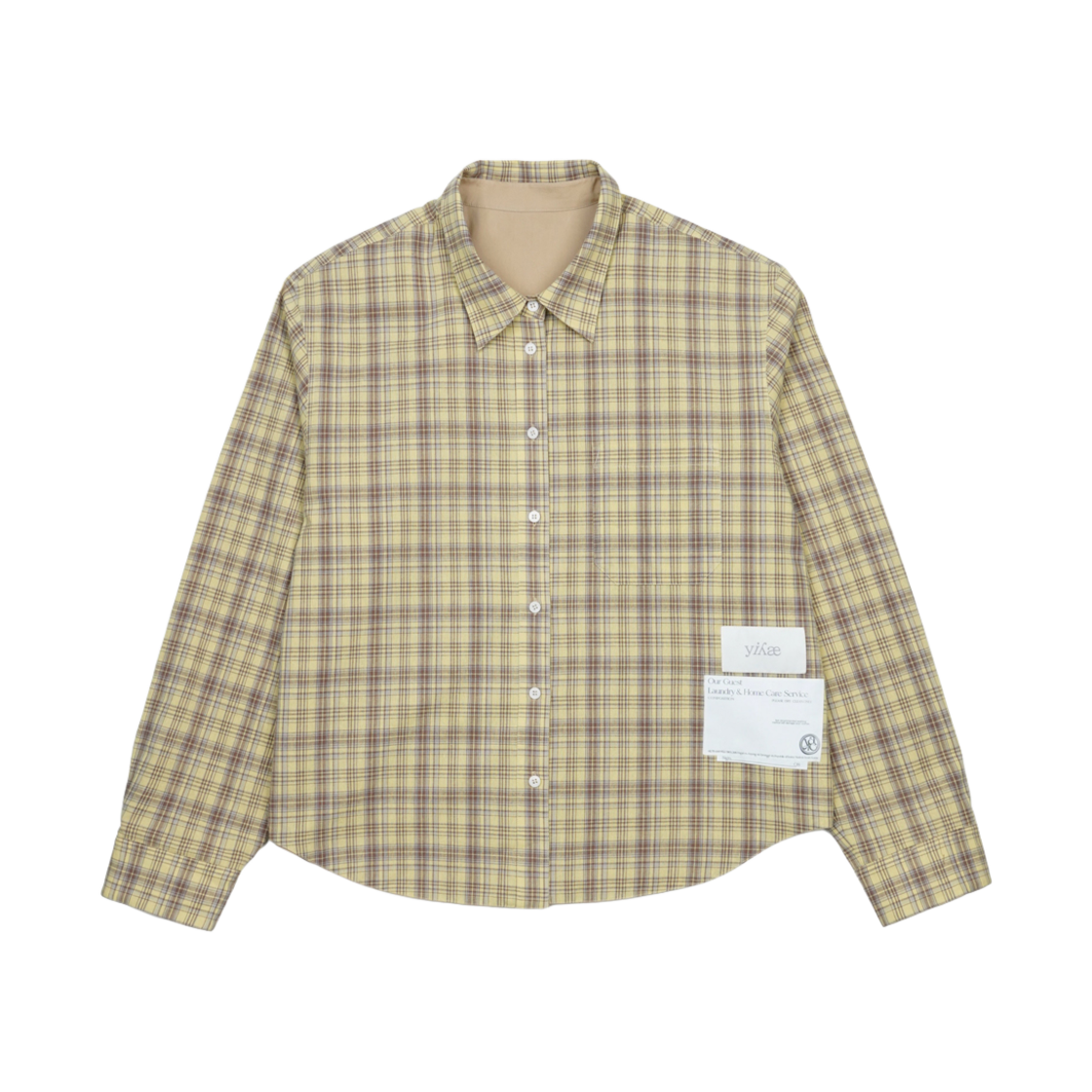 이예 리버시블 셔츠 베이지 옐로우