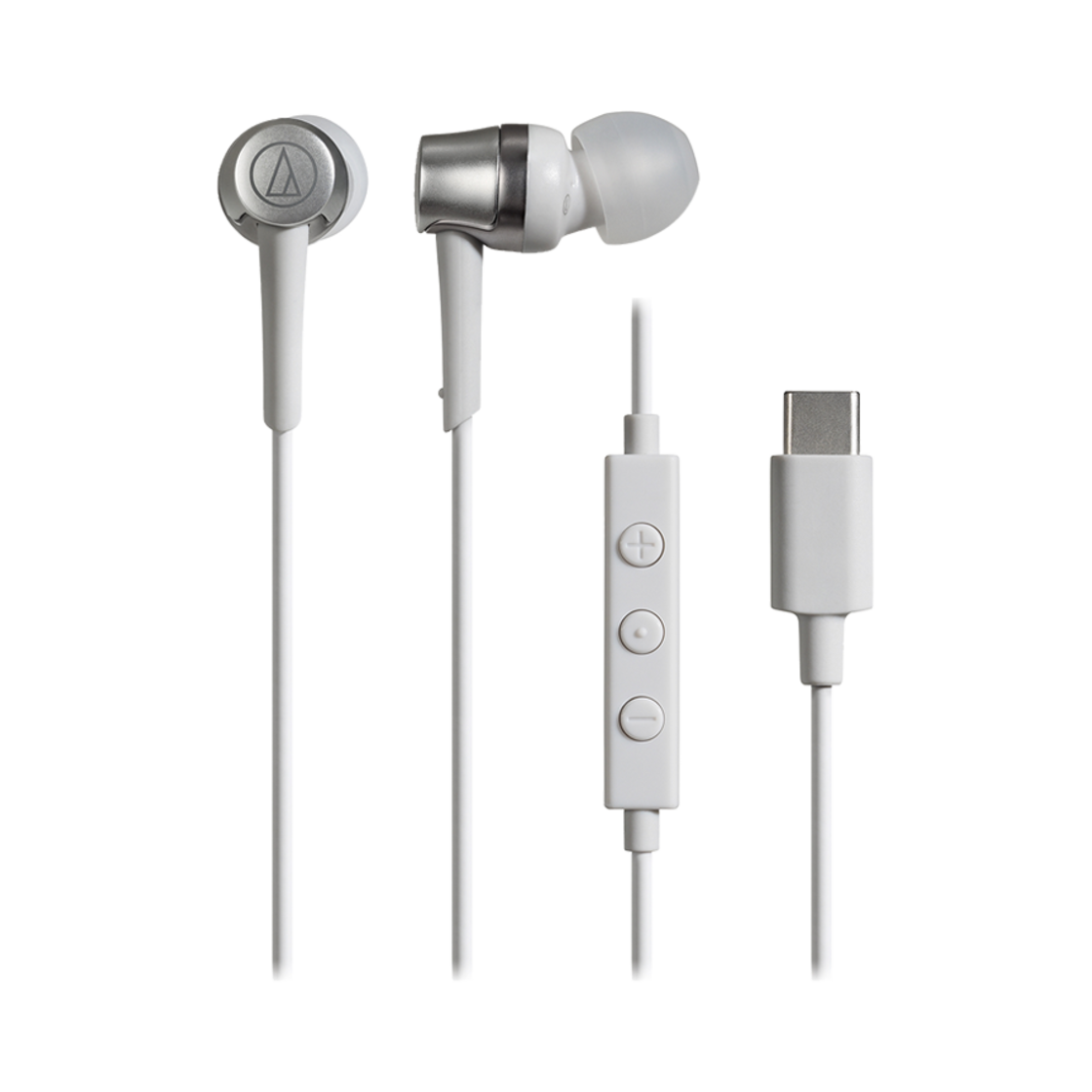 오디오테크니카 ATH-CKD3C Φ9.8mm 다이나믹 드라이버 C타입 고해상도 이어폰 화이트(Audio-Technica ATH-CKD3C In-Ear Headphones White)