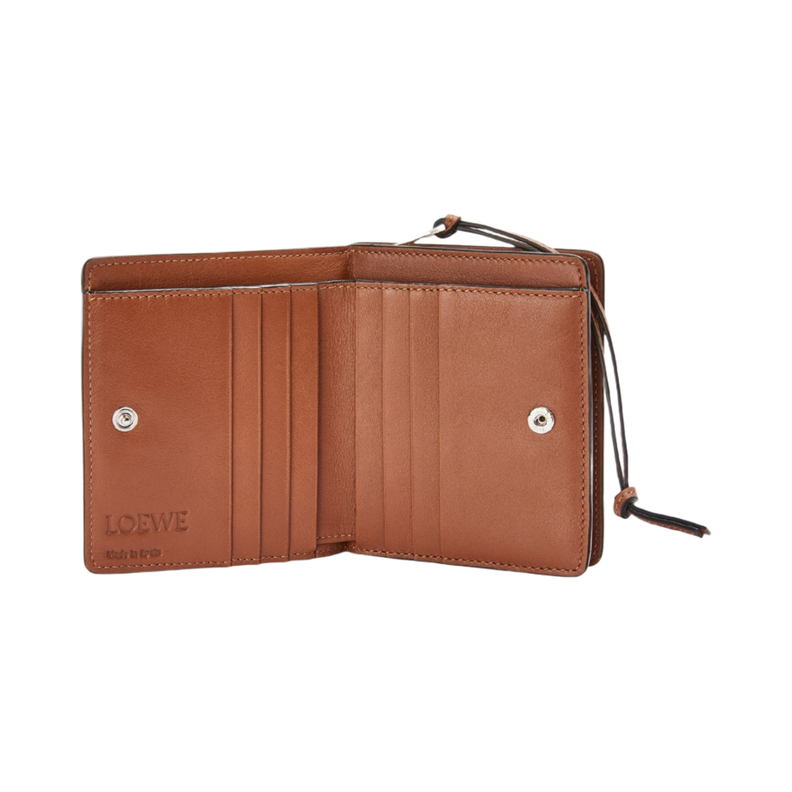 로에베 브랜드 컴팩트 지퍼 지갑 클래식 카프스킨 라이트 오트 탄(Loewe Brand Compact Zip Wallet in Classic Calfskin Light Oat Tan) - 3
