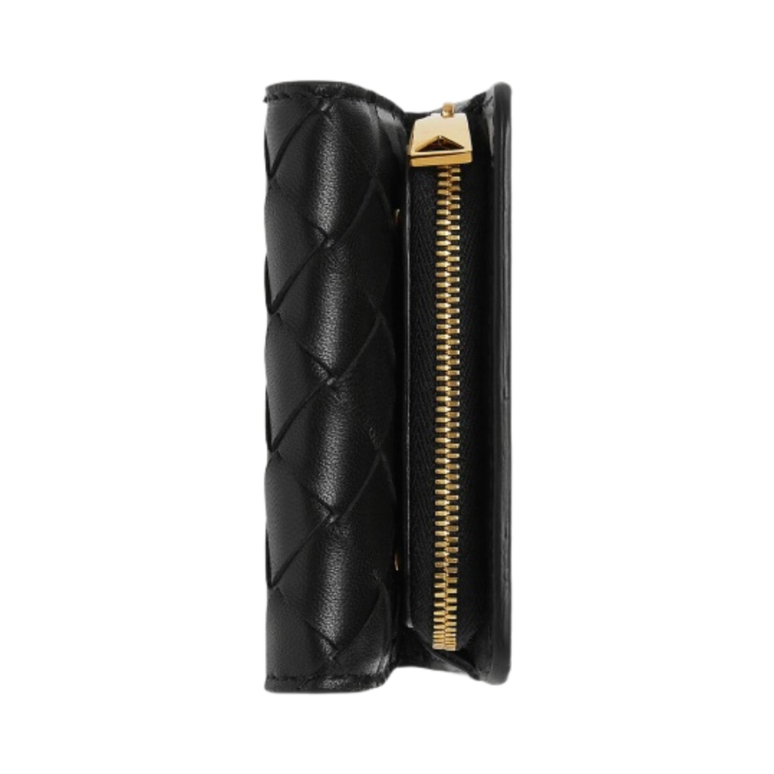 보테가 베네타 인트레치아토 컴팩트 트라이폴드 지갑 블랙(Bottega Veneta Intrecciato Compact Tri-Fold Wallet Black) - 3