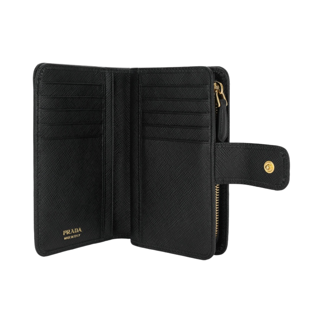 프라다 사피아노 레더 중지갑 블랙(Prada Small Saffiano Leather Wallet Black) - 2