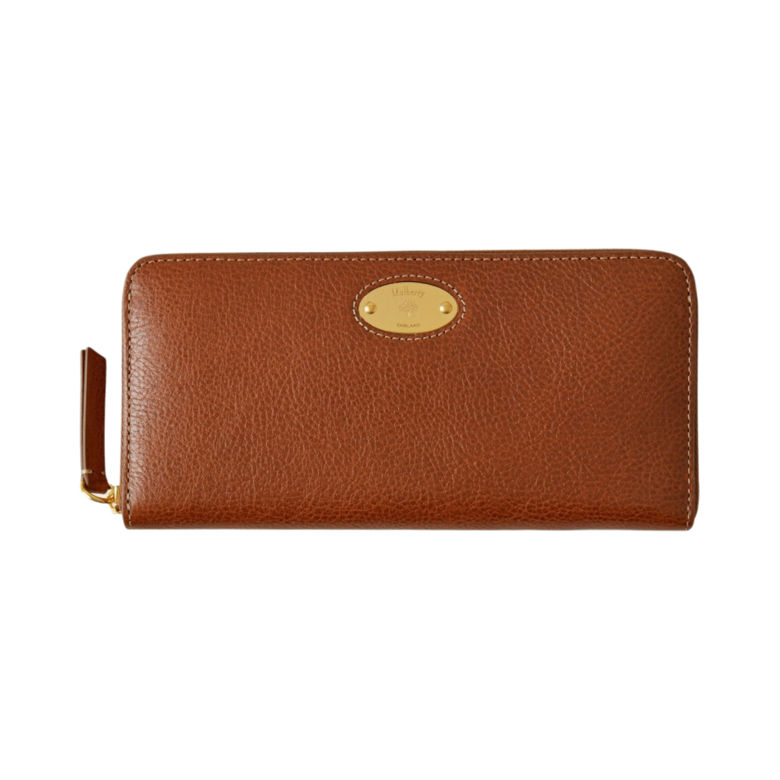 멀버리 NVT 플라크 8 카드 집 퍼스 오크(Mulberry NVT Plaque 8 Credit Card Zip Purse Oak) - 1