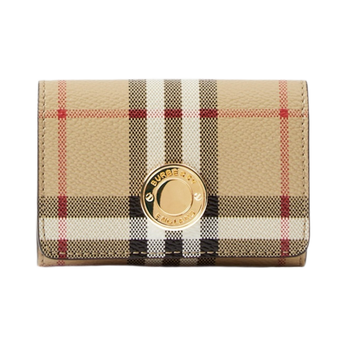 버버리 체크 카드 케이스 디테처블 체인 스트랩 아카이브 베이지(Burberry Check Card Case With Detachable Chain Strap Archive Beige) - 1