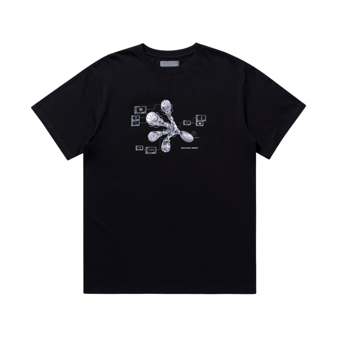 【SANSAN GEAR】 23SS CHROME BODY T-SHIRT BLACK 384b23a6fdfc4eaf0147e2570f473a
