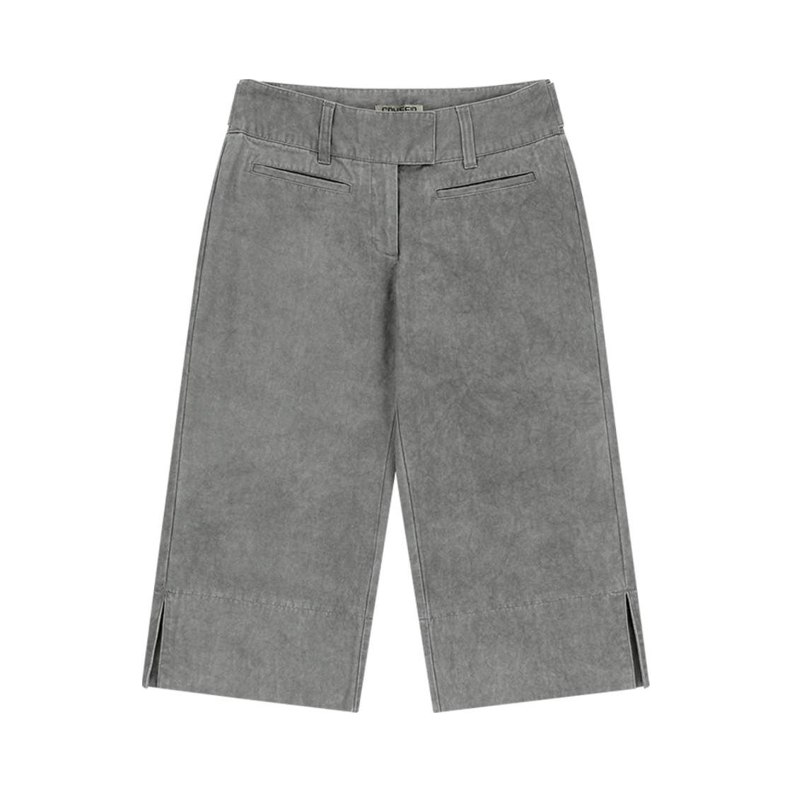 SU2501PT05-lg COYSEIO Double Capri Pants Light Grey