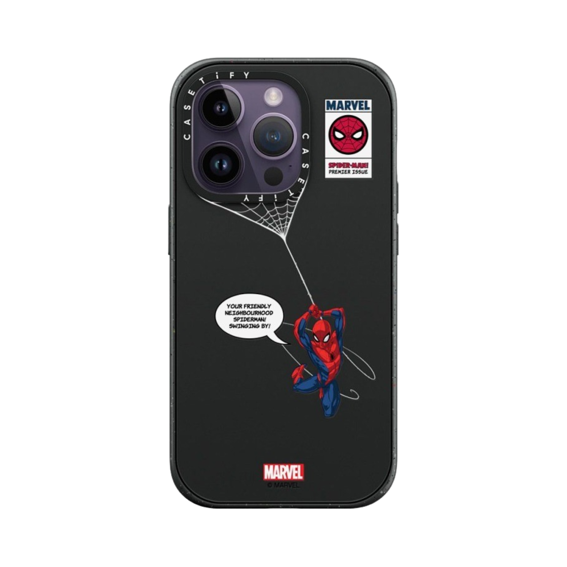 케이스티파이 x 마블 아이폰 스파이더맨 스윙 맥세이프 임팩트 케이스 매트 블랙(Casetify x Marvel iPhone Spider-Man Swinging Magsafe Impact Case Matte Black) - 2
