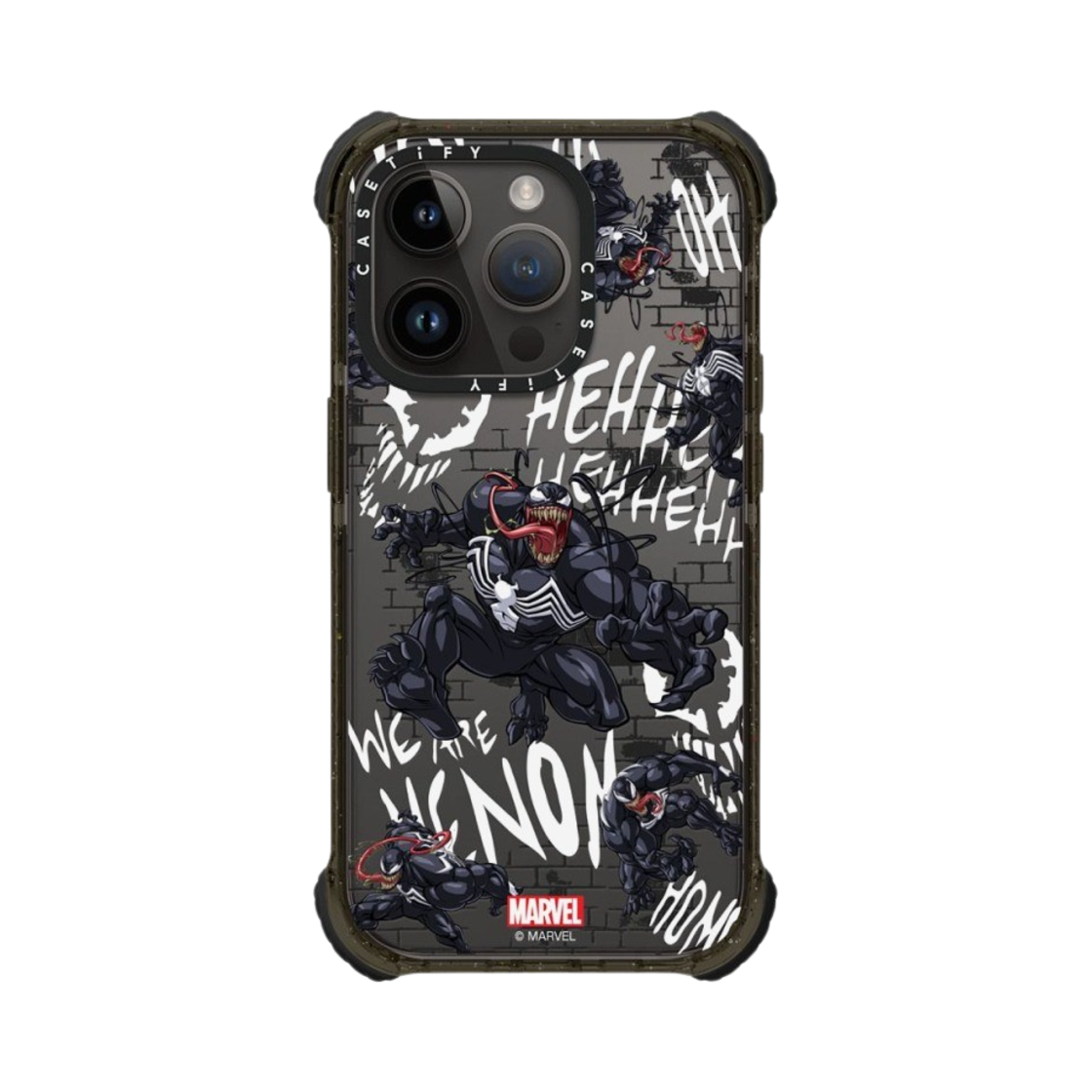 케이스티파이 x 마블 아이폰 베놈 패턴 울트라 임팩트 범퍼 케이스 클리어 블랙(Casetify x Marvel iPhone Venom Pattern Ultra Impact Bumper Case Clear Black) - 3