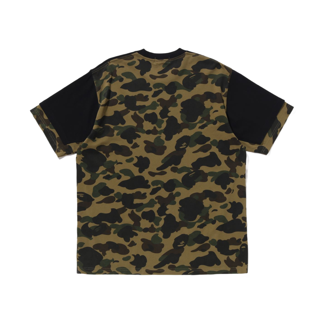베이프 퍼스트 카모 헤비 워시드 블로킹 릴렉스드 핏 티셔츠 블랙(BAPE 1st Camo Heavy Washed Blocking Relaxed Fit T-Shirt Black) - 2