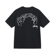 Stussy Shuffle Pigment Dyed T-Shirt Black