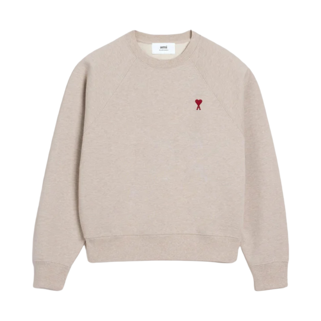 아미 스몰 하트 로고 스웨트셔츠 헤더 라이트 베이지(AMI de Coeur Sweatshirt Heather Light Beige)
