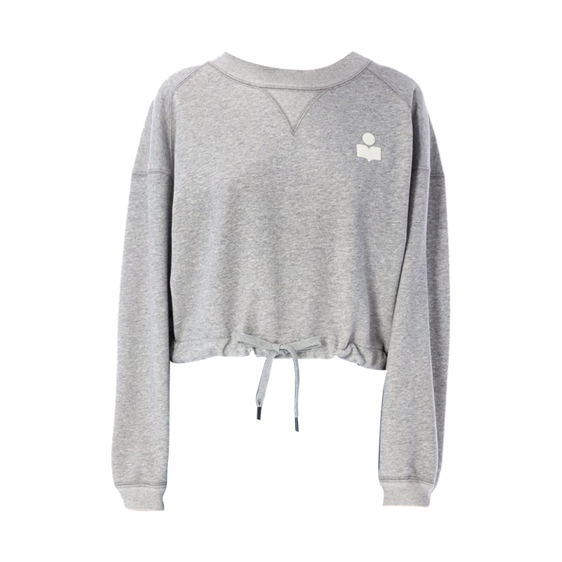 SW0005FA-A1M07E-GYWH (W) Isabel Marant Margo Short Logo Sweatshirt Grey White - 24FW