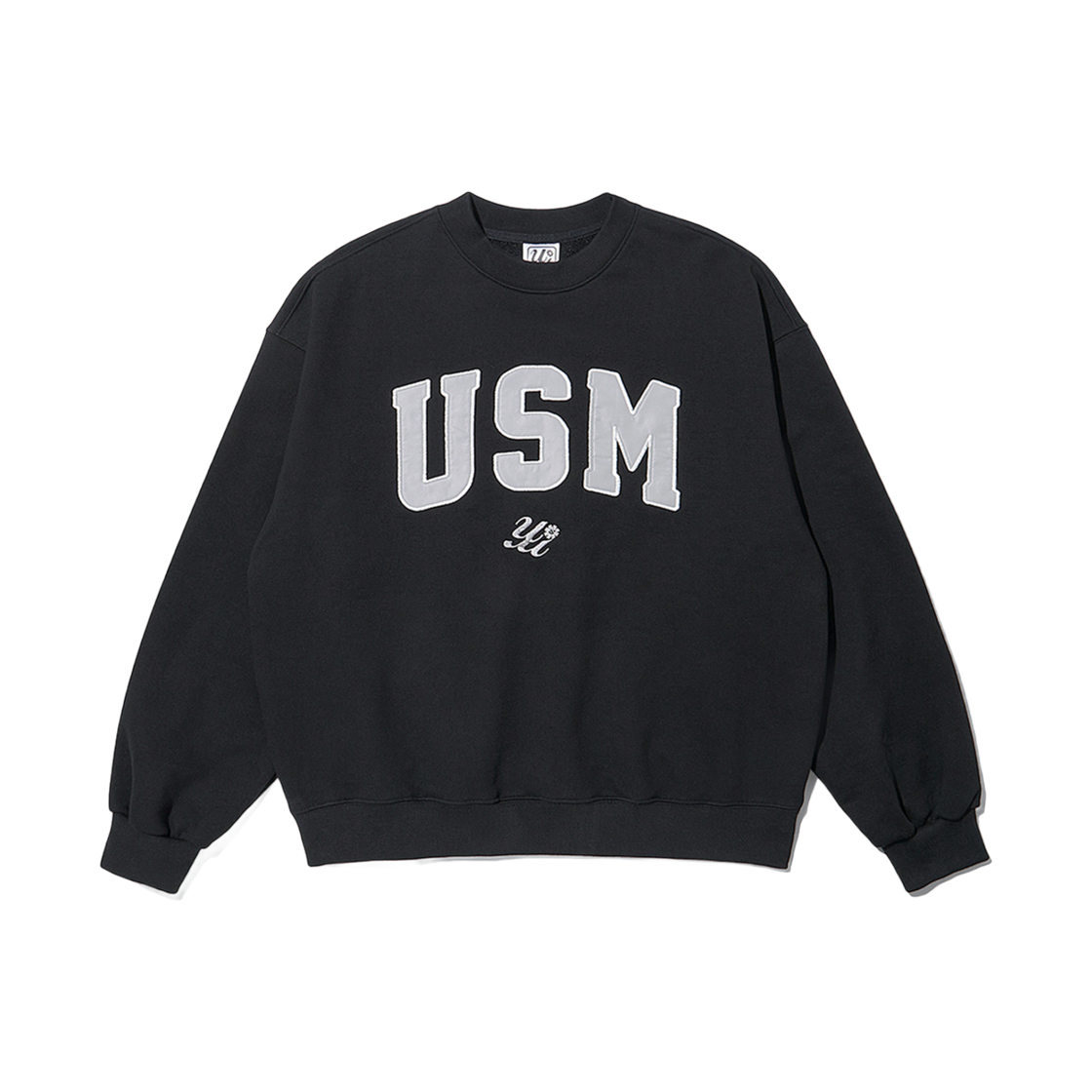 USMSW01 Unsteady Market Initial SweatShirts Black