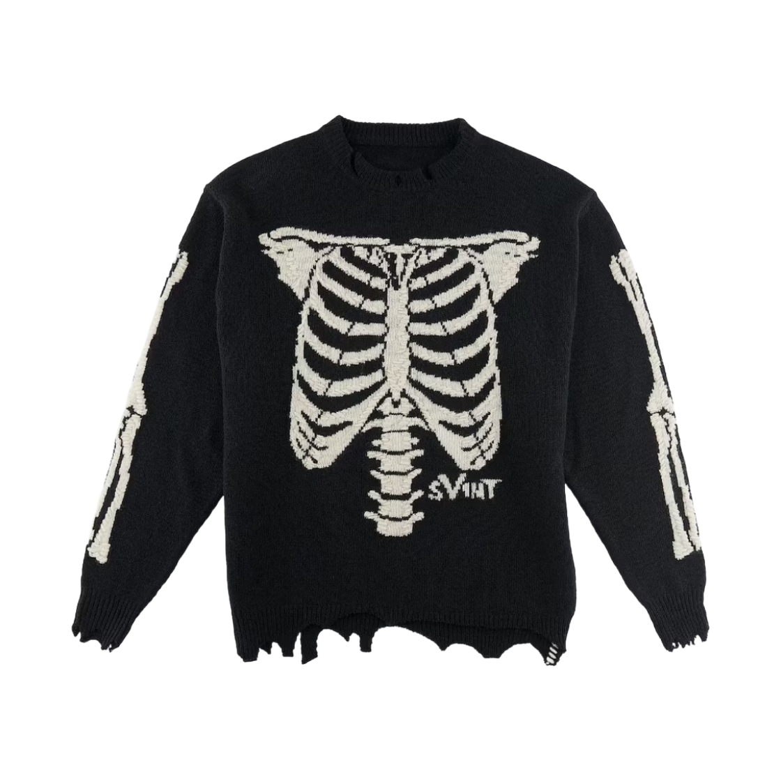 세인트 마이클 x 브이론 본 니트 블랙 - 22FW(Saint Mxxxxxx x VLONE Bone Knit Black - 22FW)