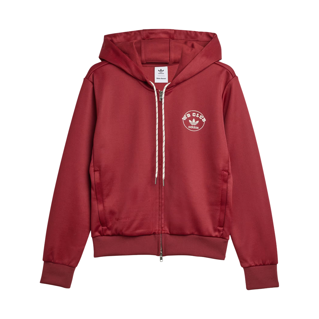 JM8298 Adidas x Wales Bonner Track Hoodie Collegiate Burgundy - US Sizing