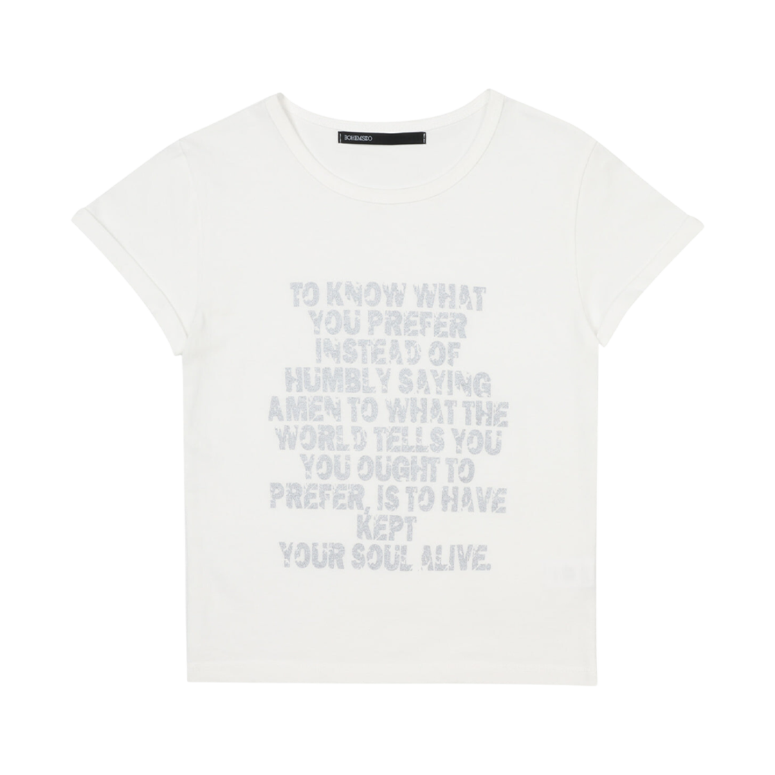 BOHEMSEO SILVER PAINTING T ボヘミアンソウル 半袖 BOHEMSEO(ボヘミアンソウル) Tシャツ・カットソー(レディース