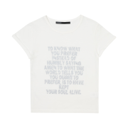 (W) Bohemian Seoul Silver Painting T-Shirt Ivory